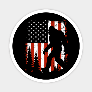 American Flag Bigfoot Magnet